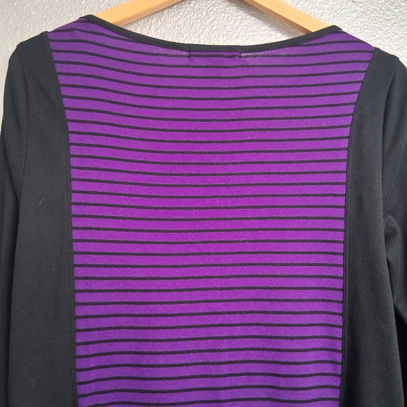 NWT Lauren Ralph Lauren Long Sleeve Top With Stripes  Size L - Picture 15 of 16